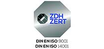 Reinigungsfirma Apido Clean ist zertifiziert mit dem ZDH-ZERT DIN EN ISO 9001 und 14001
